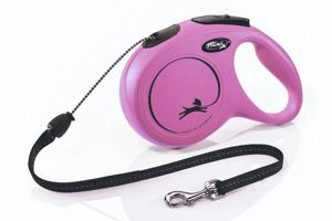 Flexi New CLASSIC 8 m Roze Hond Intrekbare riem