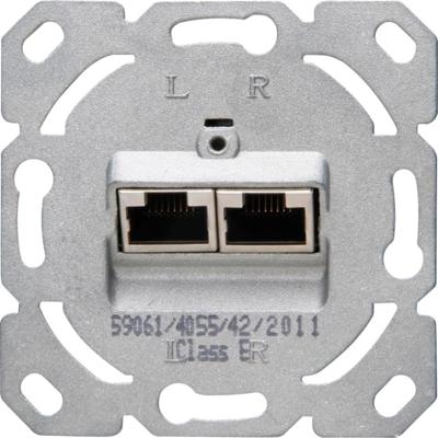 Kopp inbouw unit ISDN CAT6 2-voudig