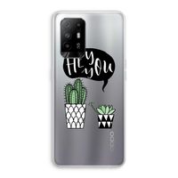 Hey you cactus: Oppo A94 5G Transparant Hoesje