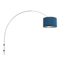 Steinhauer Wand booglamp Sparkled RVS met blauw 8246ST