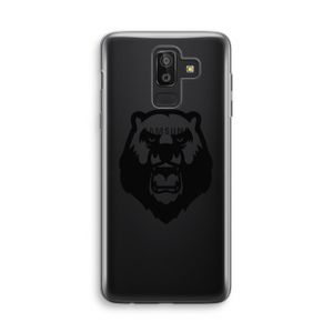 Angry Bear (black): Samsung Galaxy J8 (2018) Transparant Hoesje