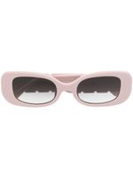 Linda Farrow lunettes de soleil à ornements en cristal - Rose