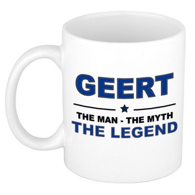 Geert The man, The myth the legend cadeau koffie mok / thee beker 300 ml