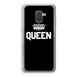 Queen zwart: Samsung Galaxy A8 (2018) Transparant Hoesje