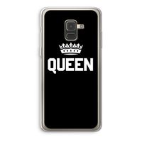 Queen zwart: Samsung Galaxy A8 (2018) Transparant Hoesje