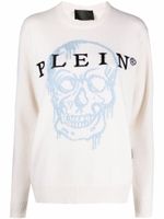 Philipp Plein pull en maille intarsia - Tons neutres - thumbnail