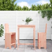3-delige Tuinbarset massief douglashout