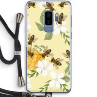 No flowers without bees: Samsung Galaxy S9 Plus Transparant Hoesje met koord