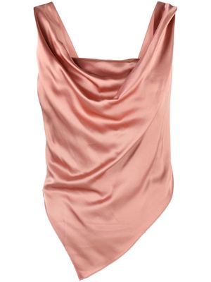 Nanushka haut drapé Petra à design sans manches - Rose