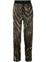 Roberto Cavalli pantalon de jogging imprimé en soie - Vert