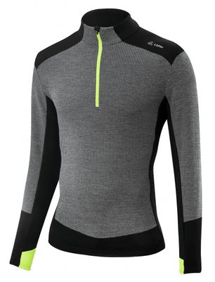 Löffler skipully Midlayer Matrix heren polyester zwart/geel mt 56