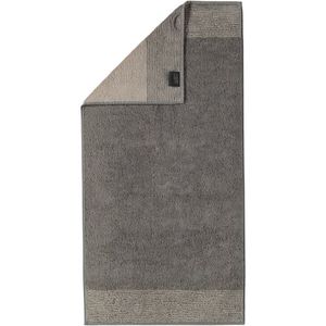 Cawö Cawo Two-Tone Handdoek Grafiet 50x100