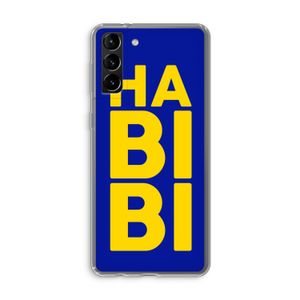 Habibi Blue: Samsung Galaxy S21 Plus Transparant Hoesje