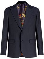 ETRO blazer boutonné à revers pointus - Bleu - thumbnail