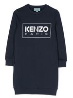 Kenzo Kids robe à logo imprimé - Bleu - thumbnail