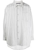 Alexander Wang chemise oversize en coton à rayures - Blanc - thumbnail