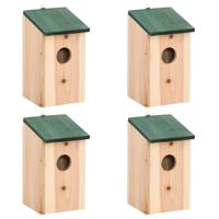 VidaXL Vogelhuisjes 4 st 12x12x22 cm hout