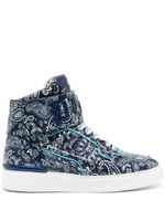 Philipp Plein baskets montantes à motif cachemire - Bleu - thumbnail