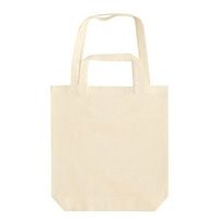 15x Beige canvas tassen met dubbel hengsel 38 x 42 cm