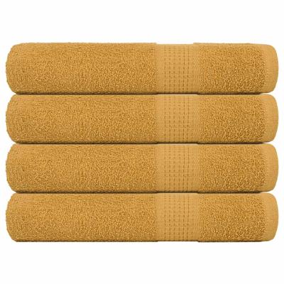 Saunahanddoeken 4 st 80x200 cm 360 g/m 100% katoen goudkleurig