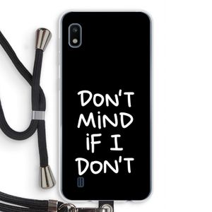 Don't Mind: Samsung Galaxy A10 Transparant Hoesje met koord