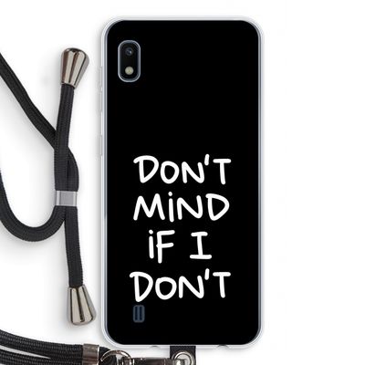 Don't Mind: Samsung Galaxy A10 Transparant Hoesje met koord