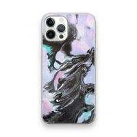 Pastel zwart: iPhone 12 Pro Transparant Hoesje