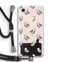 Vogeltjes: Pixel 3 XL Transparant Hoesje met koord
