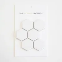 The Mosaic Factory Barcelona Mozaiek Tegel Hexagon - Wit Porselein Geglazuurd 281x325 mm