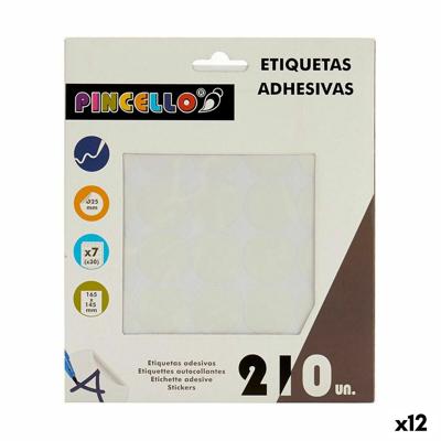 Klevende etiketten Wit Ø 25 mm (12 Stuks)
