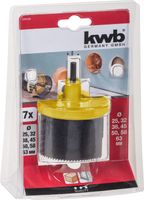 kwb 599100 Gatenzaag 7-delig 25 mm, 32 mm, 38 mm, 45 mm, 50 mm, 58 mm, 63 mm 1 stuk(s) - thumbnail