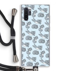 Poezen: Samsung Galaxy Note 10 Plus Transparant Hoesje met koord