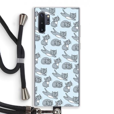 Poezen: Samsung Galaxy Note 10 Plus Transparant Hoesje met koord