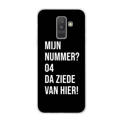 Da ziede van hier - Zwart: Samsung Galaxy A6 Plus (2018) Transparant Hoesje