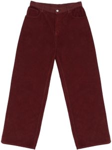 Marcelo Burlon County of Milan pantalon en velours côtelé à coupe ample - Rouge