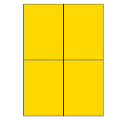 Gele A4 etiketten 105 x 148 mm 100 vel Sorex