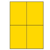 Gele A4 etiketten 105 x 148 mm 100 vel Sorex