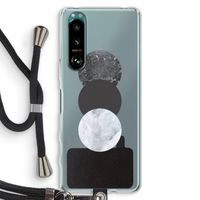 Marmeren cirkels: Sony Xperia 5 III Transparant Hoesje met koord