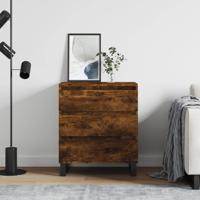 Dressoir 60x35x70 cm bewerkt hout gerookt eikenkleurig