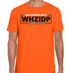 Verkleed T-shirt voor heren - mijn voorspelling - oranje - EK/WK voetbal supporter - Nederland