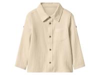 lupilu Mousseline kinder overhemd (Beige, 110/116)
