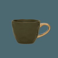 Good Morning kopje Espresso Ø6 cm - Dennengroen (set van 4)