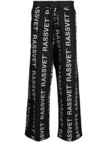 RASSVET pantalon ample à logo imprimé - Noir