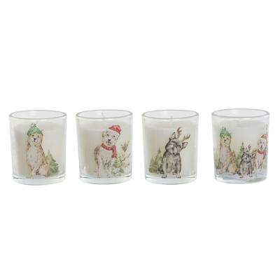 Kaars DKD Home Decor Wit 5 x 5 x 6 cm (4 Stuks)