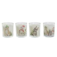 Kaars DKD Home Decor Wit 5 x 5 x 6 cm (4 Stuks)