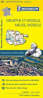 Wegenkaart - landkaart 307 Meurthe et Moselle - Meuse (Maas) - Moselle (Moezel) | Michelin
