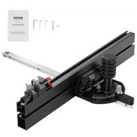 VEVOR Precisie verstekmeter, standaard gleuf 3/4'' x 3/8'', aluminium tafelzaag verstekmeter met 18 inch rooster 15 hoekaanslagen Verstelbare veerbelaste plunjer en verwijderbare schijf, voor houtbewerking