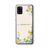 Gele bloemen: Samsung Galaxy A31 Transparant Hoesje