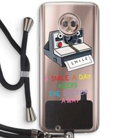 Smile: Motorola Moto G6 Transparant Hoesje met koord