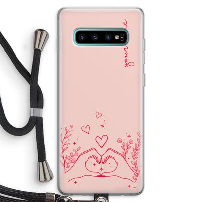 Love is in the air: Samsung Galaxy S10 Plus Transparant Hoesje met koord